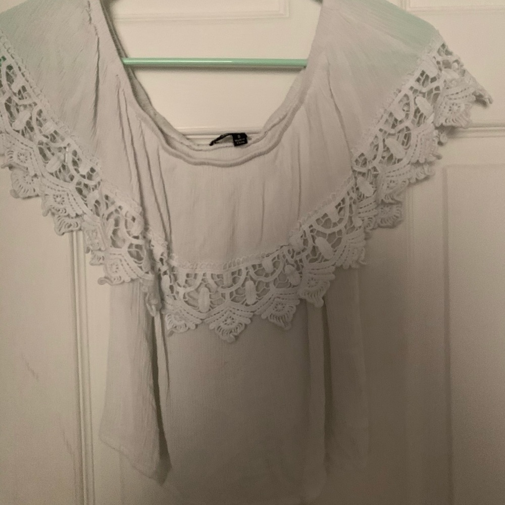 White off the shoulder top